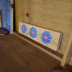 Porta Chaves decorativo 7 ganchos com mandala floral. on internet