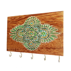 Porta Chaves mandala decorativo 5 ganchos Mama Gipsy.