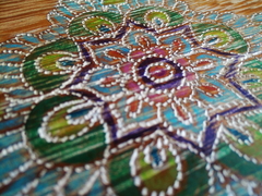 Porta Chaves mandala decorativo 5 ganchos Mama Gipsy na internet