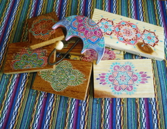 Porta Chaves mandala decorativo 5 ganchos Mama Gipsy Pinus. na internet