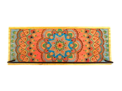 Porta toalha de banho floral suporte de ferro redondo. - Mama Gipsy