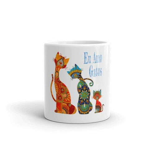 CANECA EU AMO GATOS MAMA GIPSY - (cópia)
