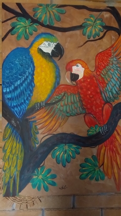 Quadro Araras tropicais na internet