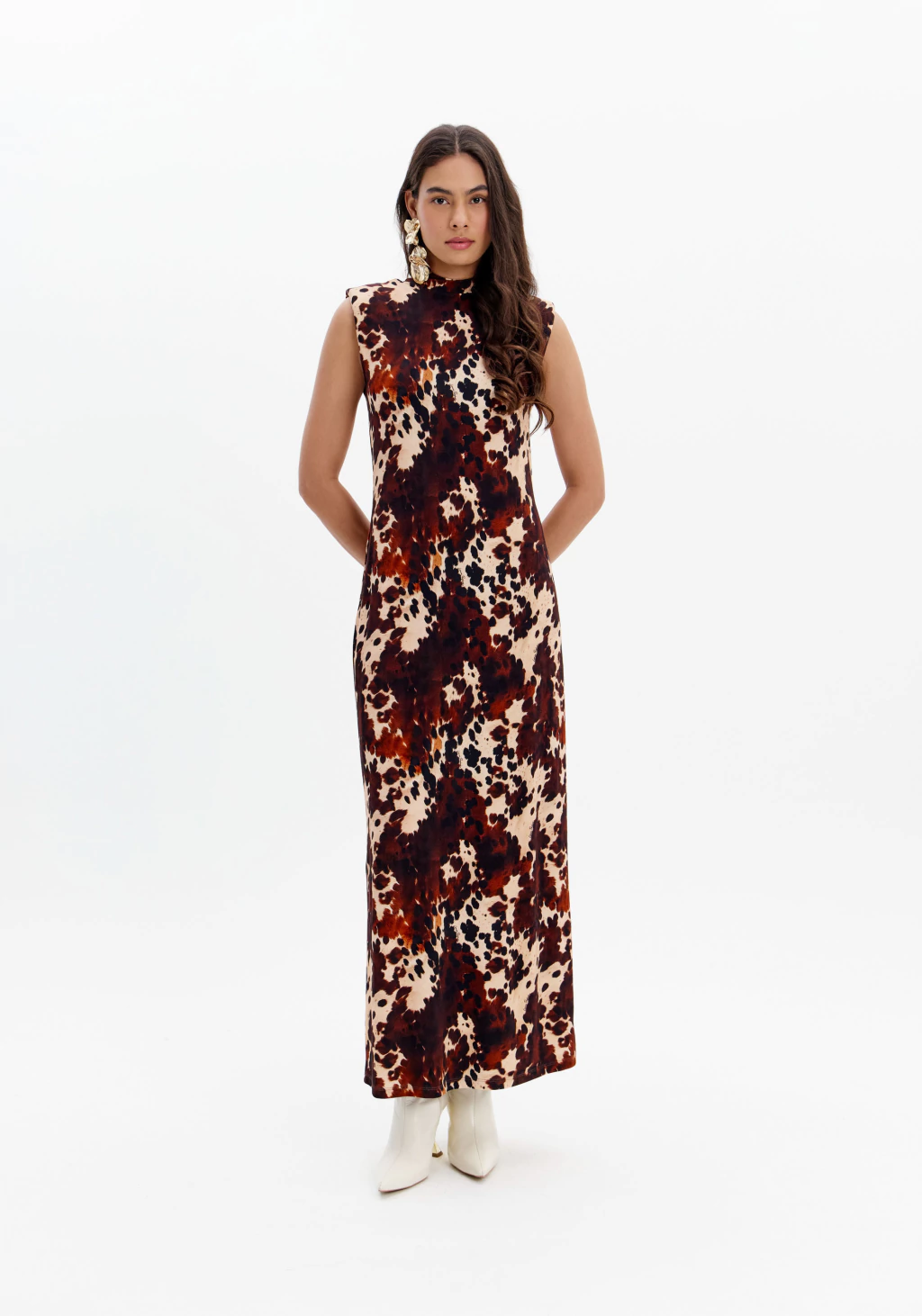VESTIDO SUPER MIDI ESTAMPADO - LANÇA PERFUME