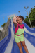 Coleção neon vibes macaquinho verde com pik - LOVE KIDS