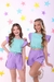 Conjunto Jujuba verde com lilas