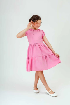 Coleção festa vestido Eloa rosa - LOVE KIDS