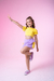 Coleção Glow Kids Saia cargo Lilas com amarelo - comprar online