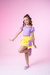 Imagem do Coleção Glow kids Saia cargo Amarela com lilas