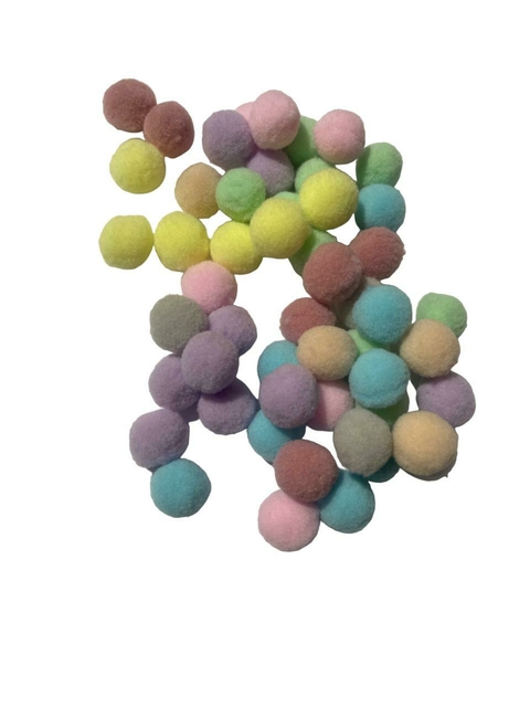 POMPOM 2CM TONS PASTEIS 50 unidades