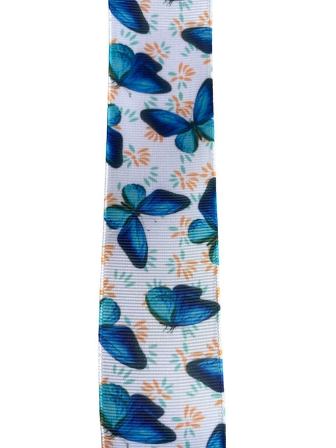 FITA BORBOLETA AZUL 25mm METRO