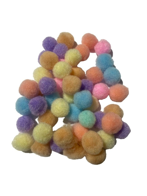 POMPOM 2CM ARCO IRIS CANDY 50 UNIDADES
