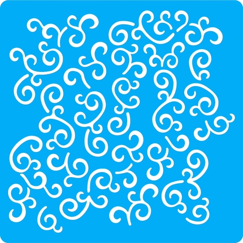 STENCIL ARABESCO FOLHAS Cod:1616