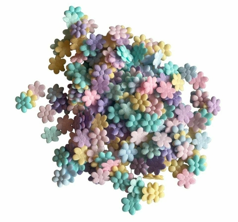 APLIQUE FLOR 13 MM POLIÉSTER C/ 250 PEÇAS