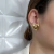 Brinco Coração Abaulado Liso Grande Banhado a Ouro 18K - comprar online