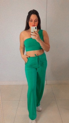 Calça wide leg