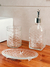 Set baño vidrio cuadrado 3 piezas