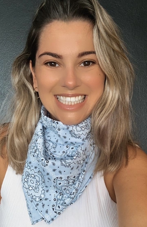 BANDANA NG TURBANTES | Azul Claro Estampado - comprar online