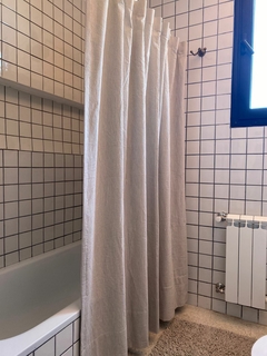Cortina baño rayada - comprar online
