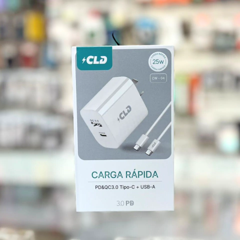 CARGADOR CLD 25W TIPO C / USB + CABLE C A C