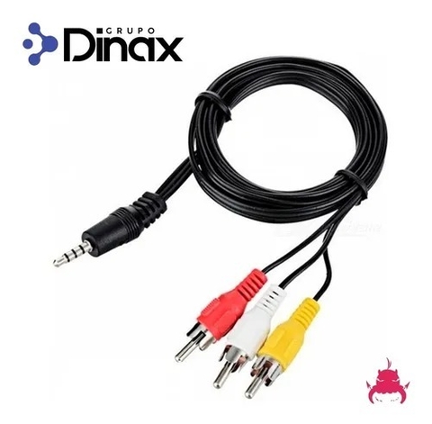 CABLE RCA - 3.5 (AUDIO Y VIDEO) 1.5 MTS DINAX}