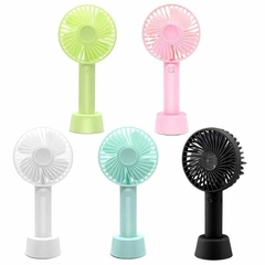 Mini Ventilador Recarregável Portátil De Mão Mesa USB Pilha 3 Velocidades