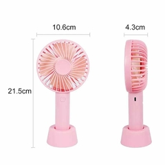 Mini Ventilador Recarregável Portátil De Mão Mesa USB Pilha 3 Velocidades - LetiCílios Store