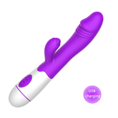 VIBRADOR SNAPPY RABBIT 30 VELOCIDADES VARA VIBRATÓRIA DUPLA EM PONTO G RECARREGÁVEL na internet