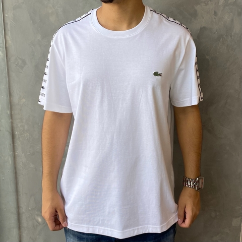 CAMISETA LACOSTE LOGOTIPO JERSEY - BRANCO