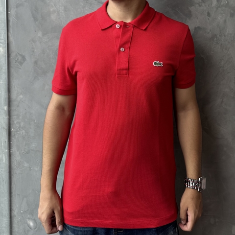 POLO LACOSTE SLIM FIT - VERMELHO