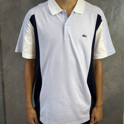 POLO LACOSTE PIQUÉ COLORBLOCK - AZUL CLARO
