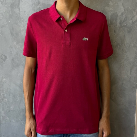 POLO LACOSTE SLIM PIQUET - VERMELHO