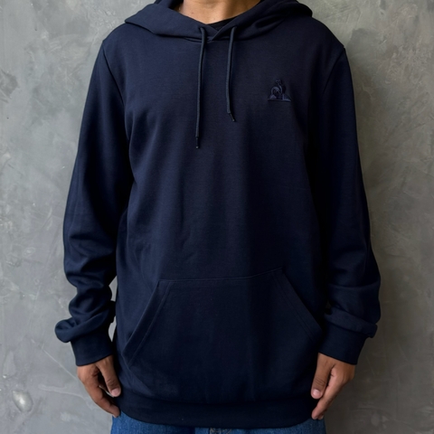 BLUSA DE MOLETOM FECHADA LE COQ SPORTIF HOODY MONO - AZUL MARINHO