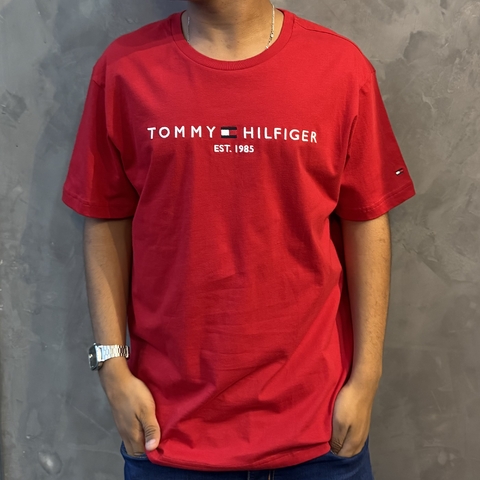 CAMISETA TOMMY HILFIGER CLASSICA LOGO - VERMELHO