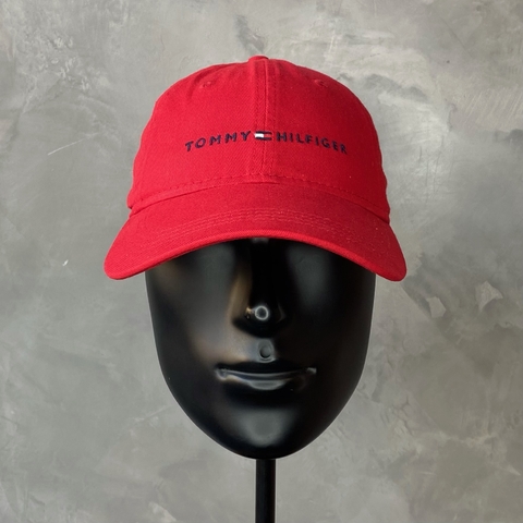 BONÉ TOMMY HILFIGER ESTABLISHED AMERICANO COM FITA DE COURO - VERMELHO