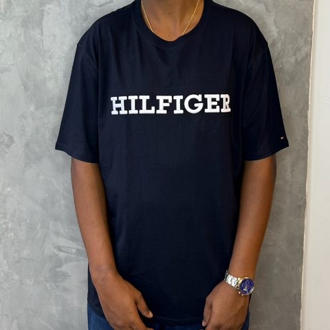 CAMISETA TOMMY HILFIGER AMERICANO LOGO BORDADO - AZUL MARINHO