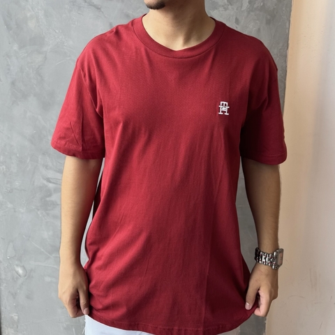CAMISETA TOMMY HILFIGER SMALL LOGO - VINHO