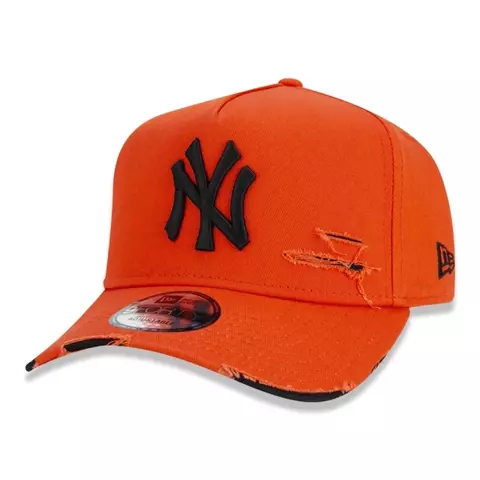 BONÉ NEW ERA DESTROYED 9FORTY A-FRAME MLB NEW YORK YANKEES - LARANJA