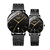 Relógio Elegante Unissex com Pulseira de Metal Gradeada - comprar online