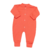 Macacão para Bebê Longo Algodão 4 Botões Básico Color Salmão - Até 12 mes