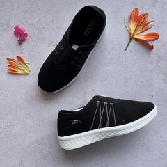Zapatilla elastizada gamuza Nora - comprar online