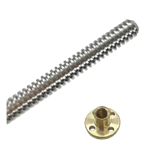 Fuso Trapezoidal TR8 250mm passo 2 rosca 1 entrada com castanha de metal na internet