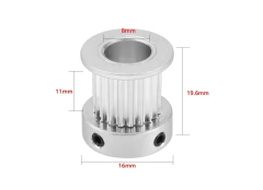 3 Polias GT2 20D F8mm + 5 metros correia 10mm PU Alma Aço - comprar online
