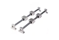 Pack 4 SCS20UU 4 SK20 2 Eixos 20x300mm cromado temperado H6
