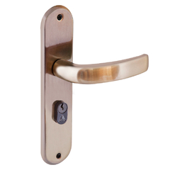 Fechadura Entrada Galaxy Espelho 40mm Bronze Latonado Alianca