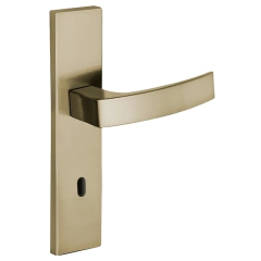 Fechadura interna quadratta curva espelho S40mm bronze latonado Aliança