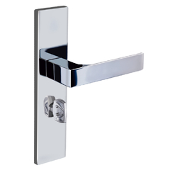 Fechadura Quadratta Reta Espelho Int S40mm Cromada Aliança