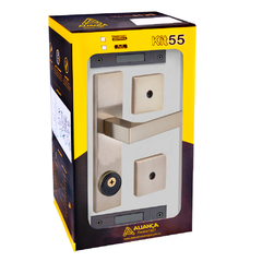 Fechadura tetra Quadratta reta 3x1 espelho 55mm latonado Aliança