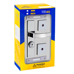 Fechadura tetra Quadratta curva 3x1 espelho S40mm cromado Aliança