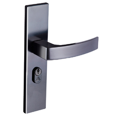 Fechadura entrada quadratta curva espelho S40mm preto fosco Aliança